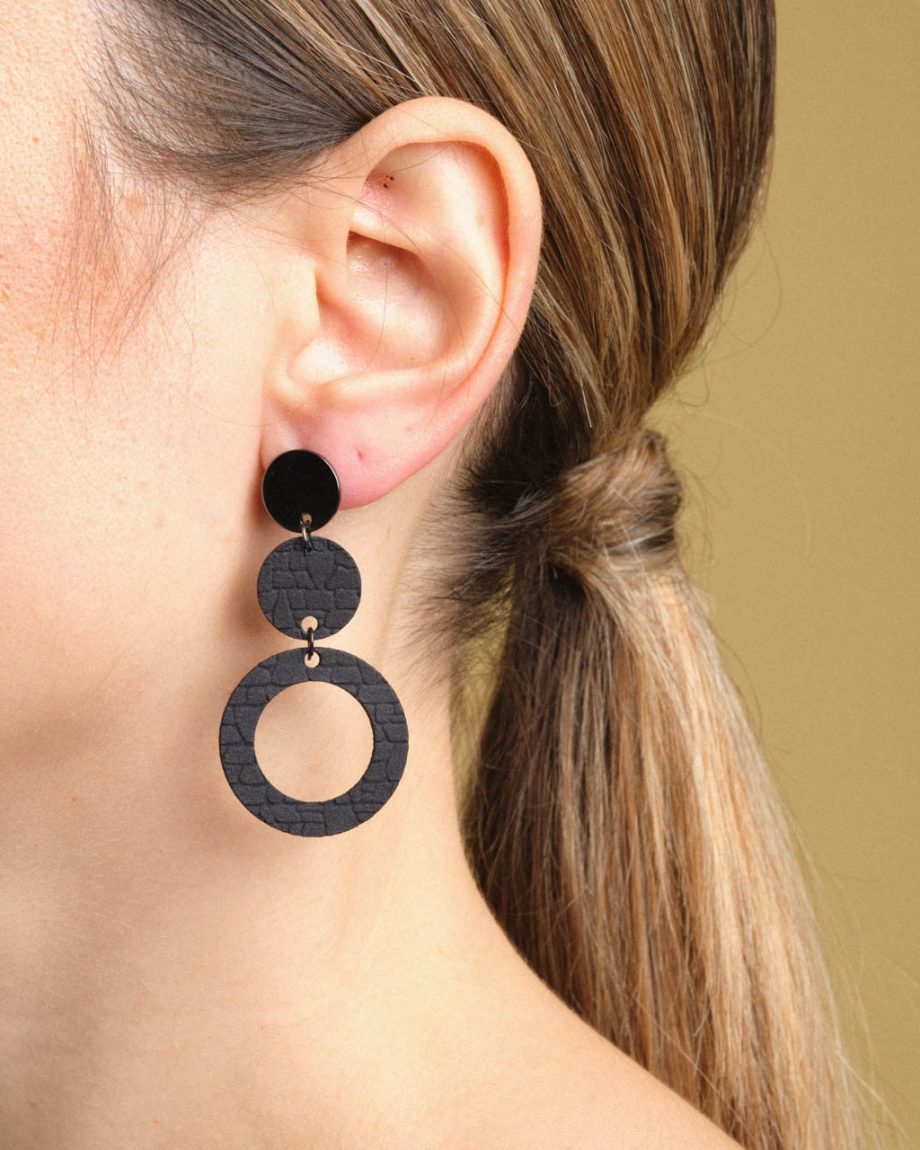 Σκουλαρίκια Double hanging hoops